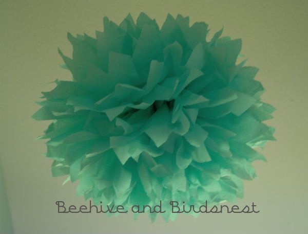 Tissue Paper Pom Flower Tutorial