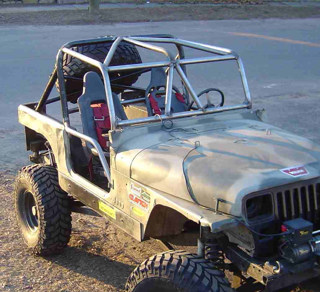 Jeep roll bar spare tire carrier #1