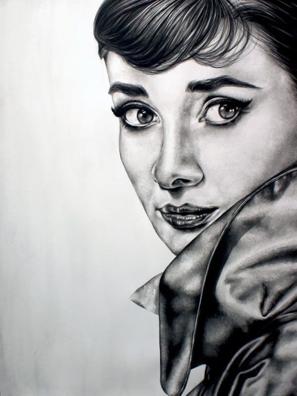 Tribute Painting Audrey Hepburn 