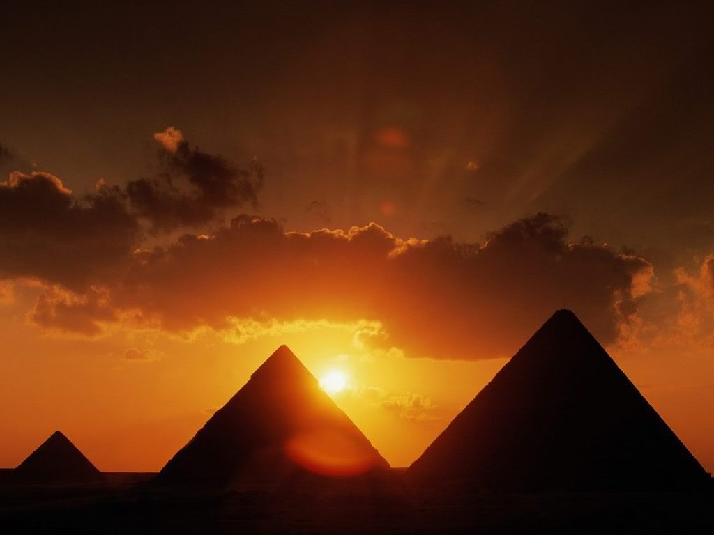 Sunset Pyramid Pictures, Images and Photos