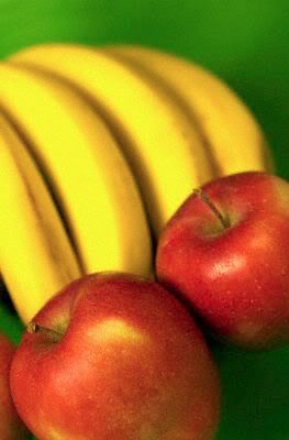 bananas and apples