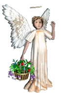 animated angel with basket of flowers Pictures, Images and Photos