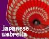 japanese umbrella red