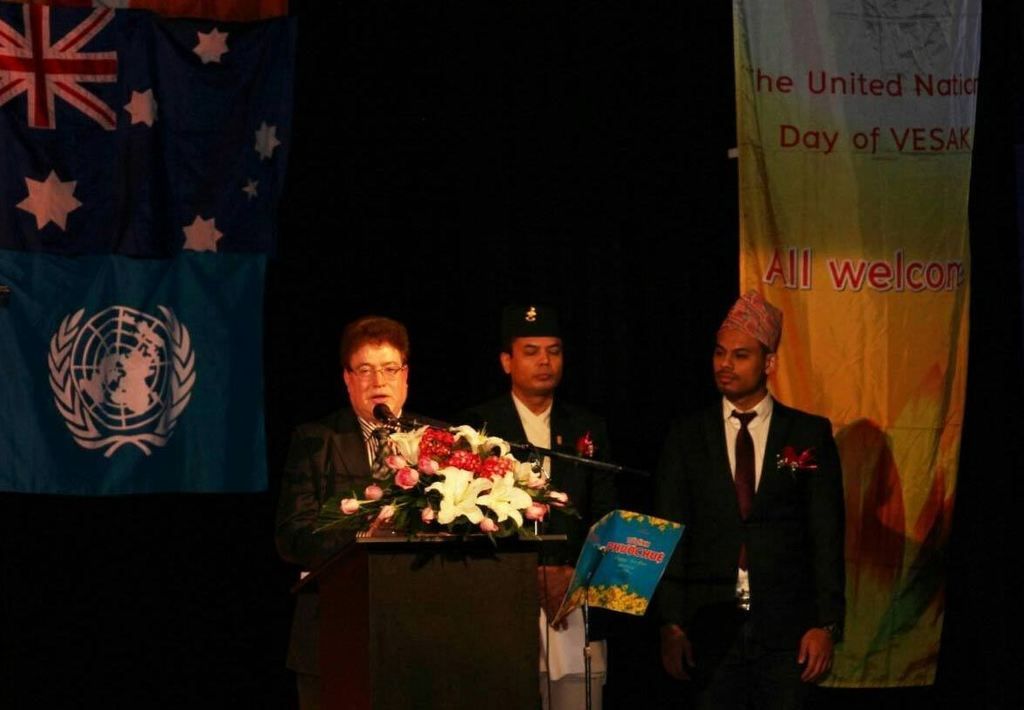 Deepak Khadka, Konsulat Jenderal Nepal diperayaan Vesak PBB di Sydney, Australia. Minggu (31/5/21015).