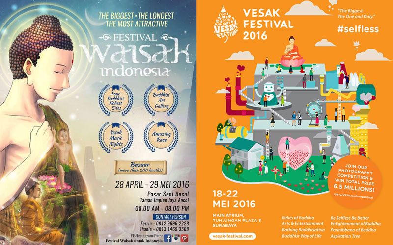 2 Festival Vesak 2560 EB / 2016 di Indonesia