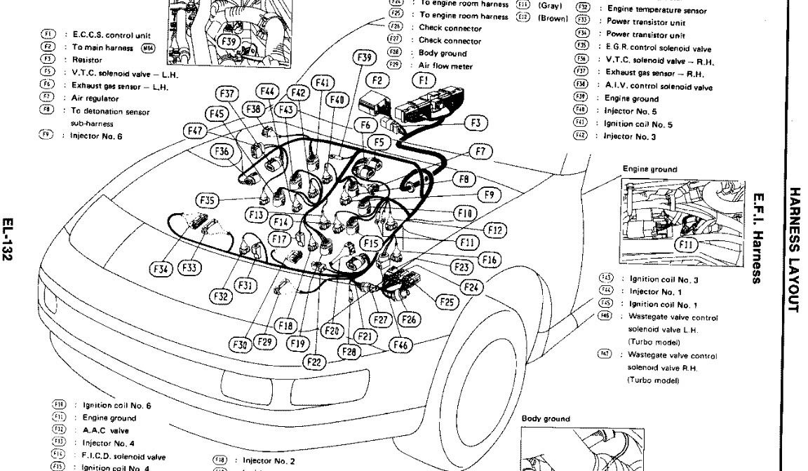 1990 Nissan 300zx engine wiring harness #10