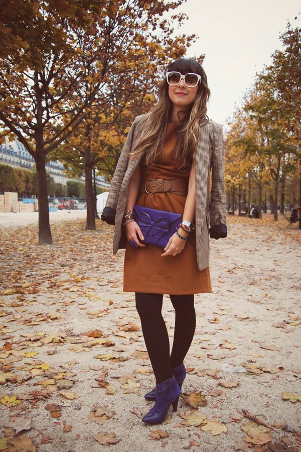 Tuileries robe Sessùn caramel automne
