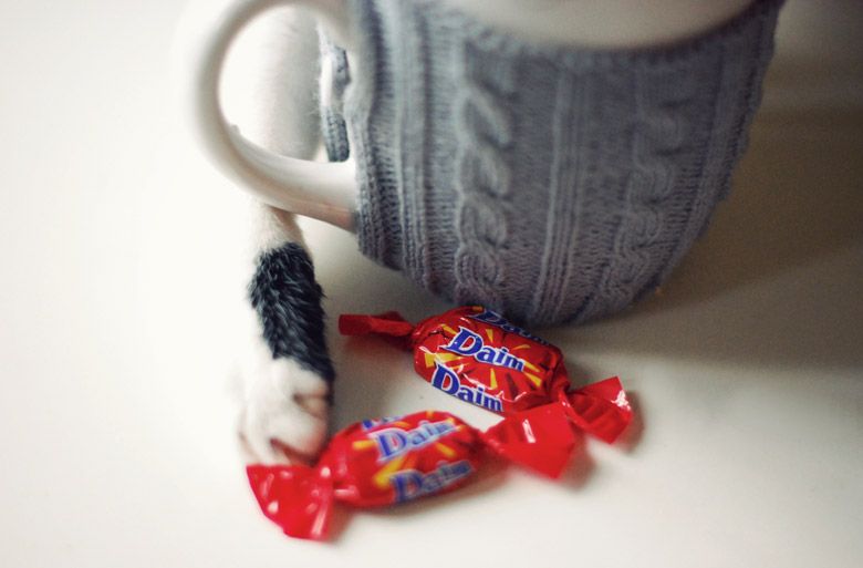 Mug knitting cute Daim sweets chocolats