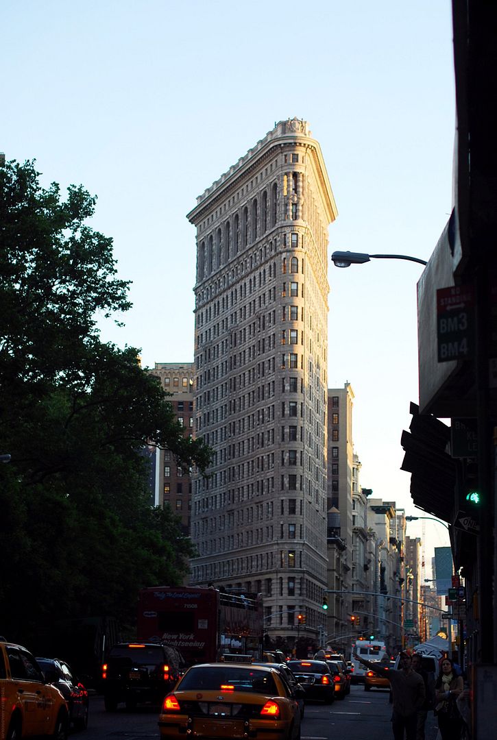 New York sunset Flat Iron building