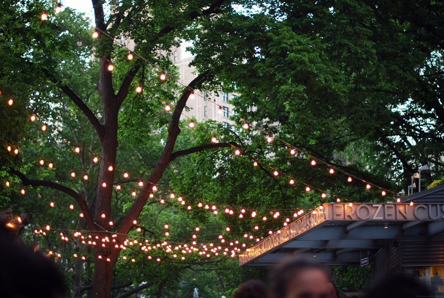 New York sunset Shake Shack