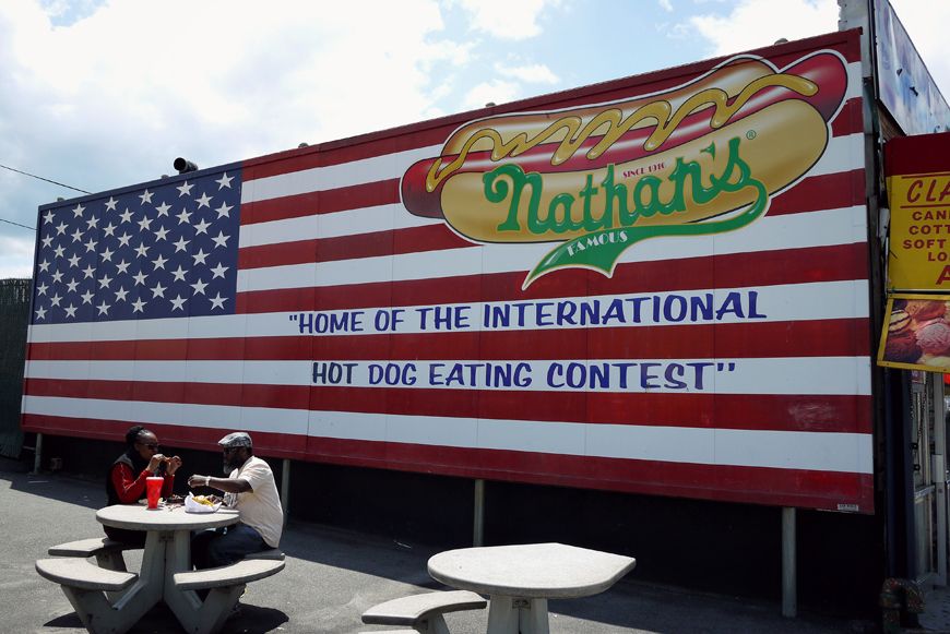New York Coney Island Nathan's hot dog