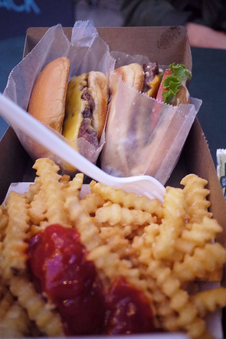 New York sunset Shake Shack