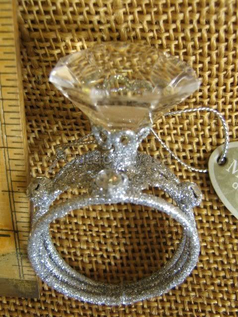 Engagement ring xmas ornament