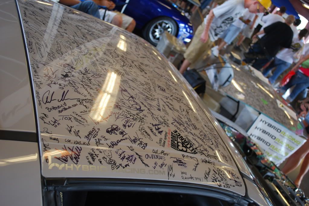 We put our targa top out there for all to sign... it filled up quickly. 