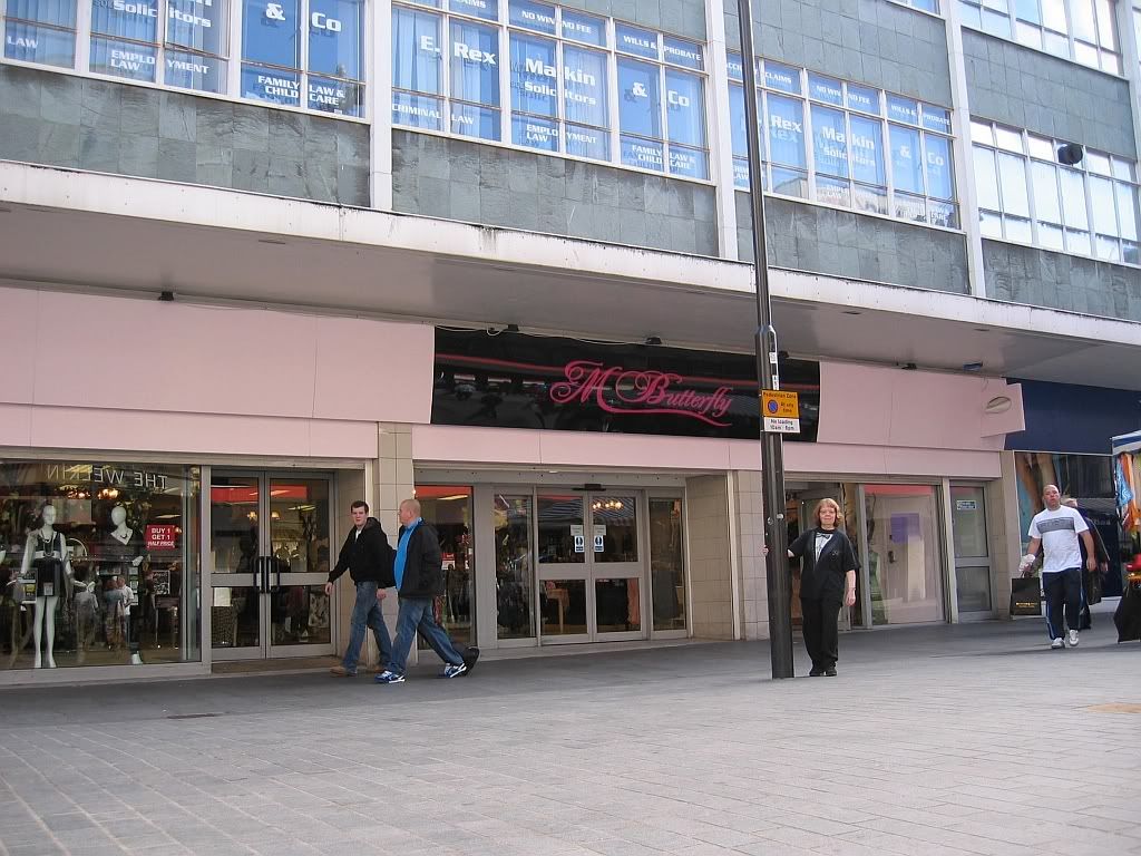 Me in front of M Butterfly, formerly NEMS Whitechapel, Sept 2010