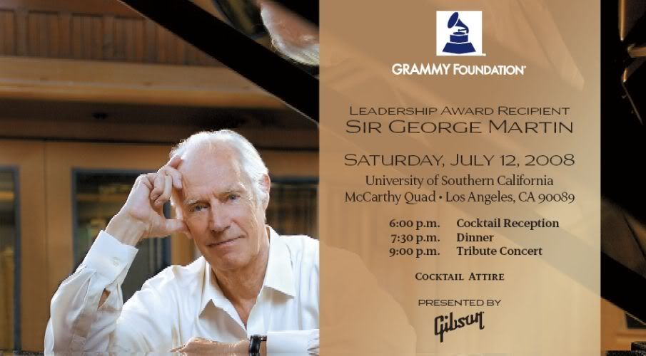 July 12, 2008 ~ Sir George Martin Grammy Foundation Leadership Award