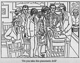 John & Cynthia's wedding, as drawn by Cyn