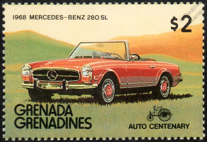 1968 MERCEDES BENZ 280SL MINT AUTOMOBILE CAR STAMP  