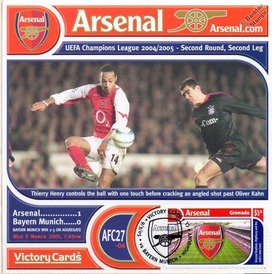 Thierry Henry Arsenal 2003-04 Chelsea Football Stamp Victory Card #307