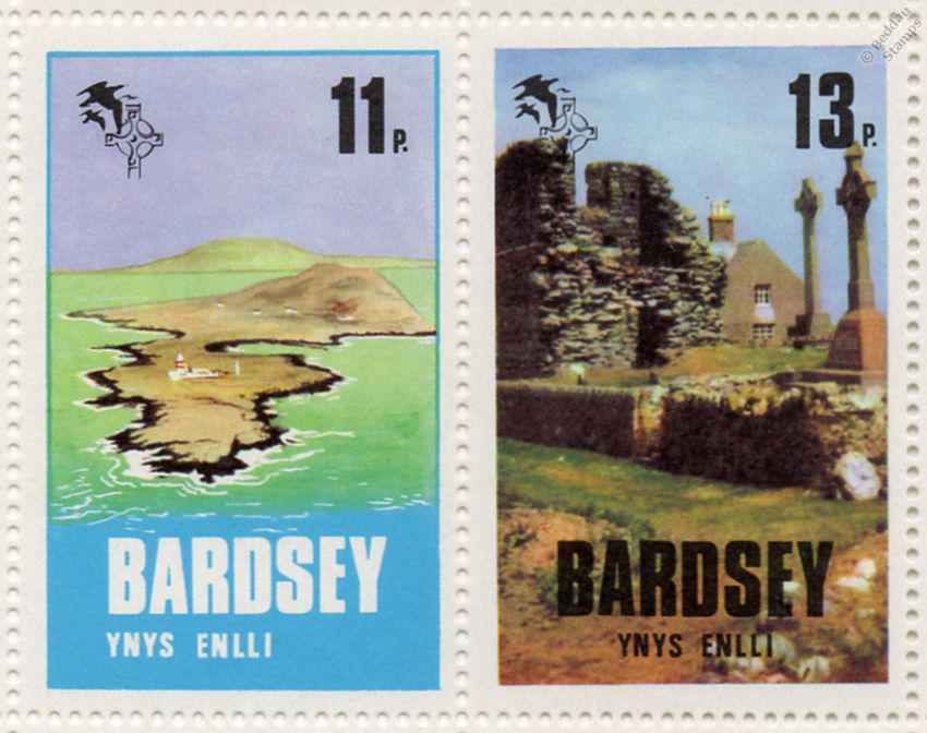 1979 BARDSEY ISLAND WALES Sheet of Stamps   BIRDS, Puffins, Lighthouse