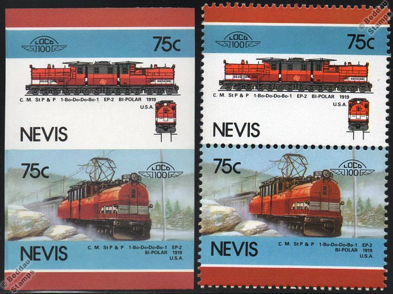 75c stamps from Nevis (Issued 30th January 1986, Scott Catalog