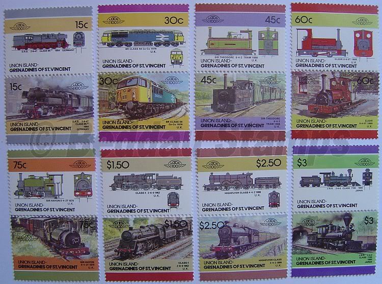 01/12/1986 Union Island 5th Series (8 Pairs)