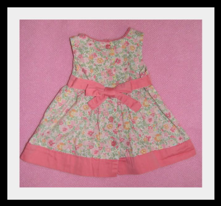 OshKosh B'Gosh Baby Girls Floral Dress Pink Bow 0 3 Months Newborn Spring Easter