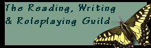 The Reading, Writing, and Roleplaying Guild banner