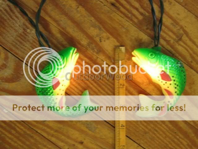 Trout Fish Lights camper Luau Party Beach Lake Fly Fish Angler RV Rec Room Cabin