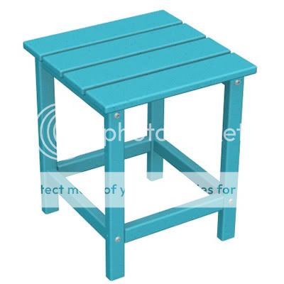 Recycled Plastic Side End Table Polywood Retro Colors  