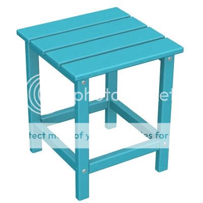 Recycled Plastic Side End Table Polywood Retro Colors  